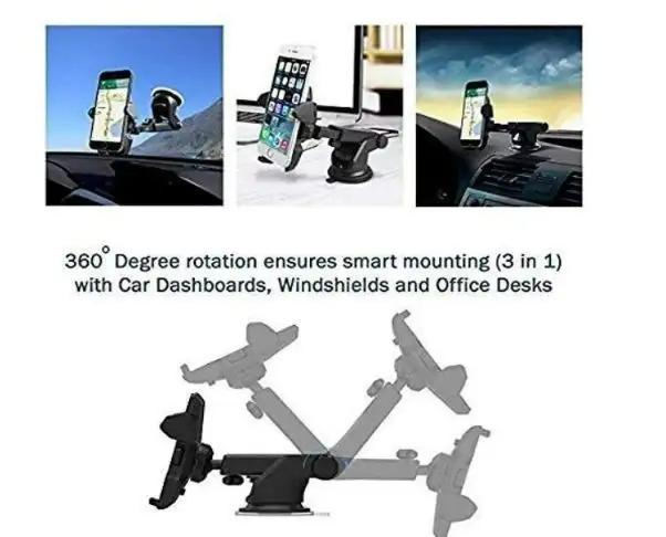 Car Mobile Holder For Dashboard Black